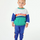Kids Toddler Big Boys Fashion Casual Autumn Winter Color Split Letter Round Neck Long Sleeve Sweatshirts Long Sets