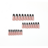 ( Buy 1 Get 2 )  Women Fashion Black Border Long Ballerina Patch False Nails