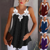 Fashion Women Summer Lace Sleeveless V-Neck Dot Printed Camisole