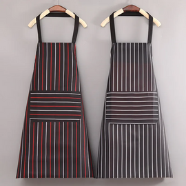 Men And Women Simple Home Sleeveless Waterproof Stripe Apron
