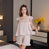 Women'S Sexy Ice Silk Sleeveless Pajama Set