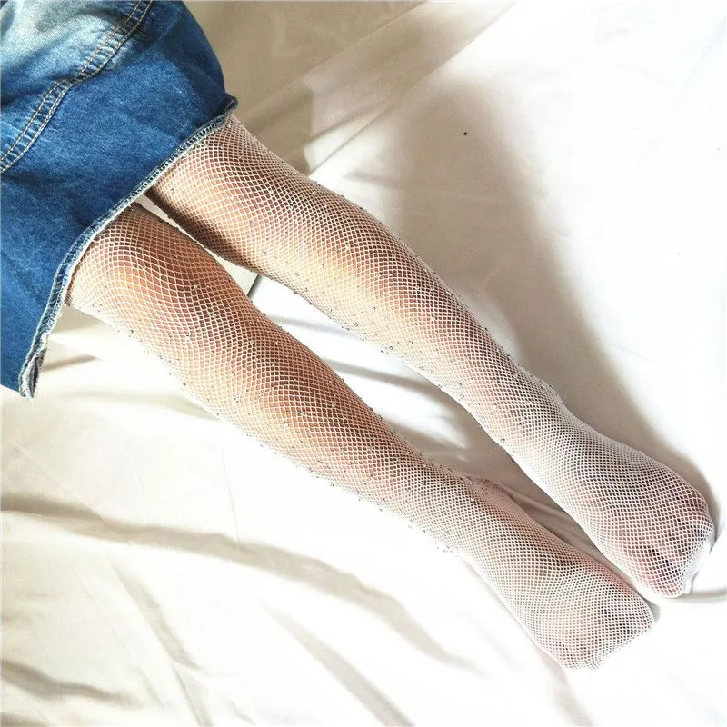 Fashion Girl Shiny Rhinestone Mesh Tights Hosiery Pantyhose