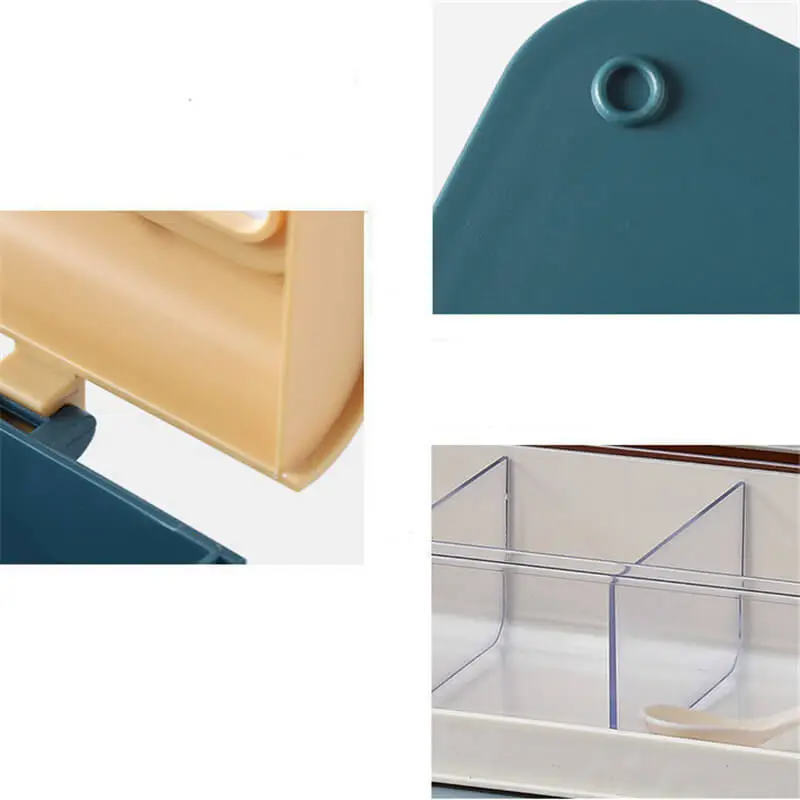 Multifunctional Kitchen Four Gird Seasoning Box