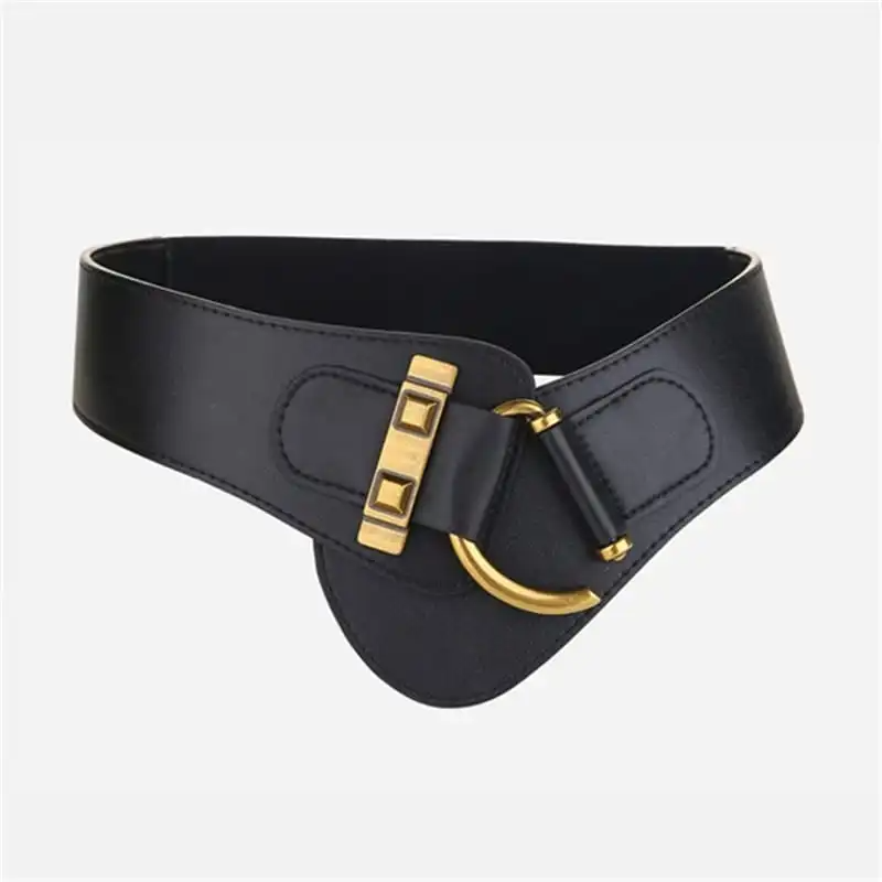 Women Fashion Stretch Wide PU Belt