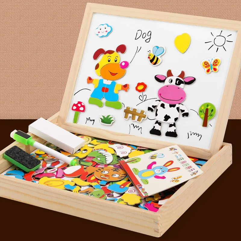 Fashion Creative Magnetic 12 Zodiac Double-Sided Drawing Board Children Puzzle Puzzle Toy