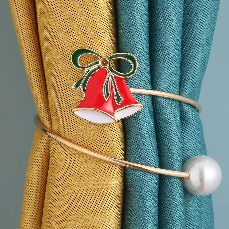 (Buy 1 Get 1) Adjustable Creative Christmas Snowflake Bell Decor Curtain Tieback
