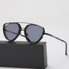 (Buy 1 Get 1) Men Punk Solid Color Metal Frame Sunglasses