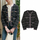 Women Chic Elegant Collarless Long Sleeve Tweed Blazer Coat