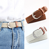 (Buy 1 Get 1) Men Women Fashion Casual Versatile Solid Color Canvas Woven Metal Buckle Belt