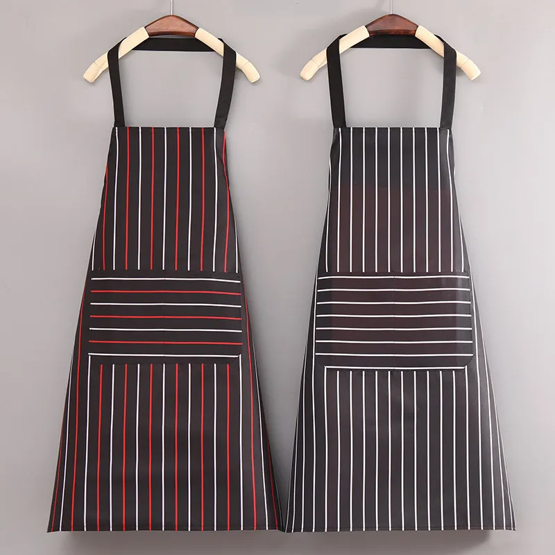 Men And Women Simple Home Sleeveless Waterproof Stripe Apron