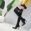 Women Fashion Sexy Plus Size Pointed Rhinestone Stiletto Heel Boots