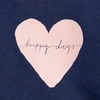 Girls Heart-Shaped Letter Pattern Bubble Sleeves Sweatshirt