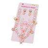 (Buy 1 Get 1) Children Kids Baby Fashion Girls Heart Pearl Bead Necklace Bracelet Earrings Set