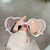 (Buy 1 Get 1) Kids Unisex Fashion Casual Cute Heart Frame Candy Color Sunglasses