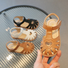 Children Kids Baby Fashion Girls Soft Bottom Hollow Heart Velcro Sandals Shoes
