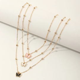 Children Kids Baby Fashion Girls Butterfly Chain Necklace Set
