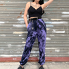 Fashion Women Multicolor Tie-Dye High Waist Harem Pants