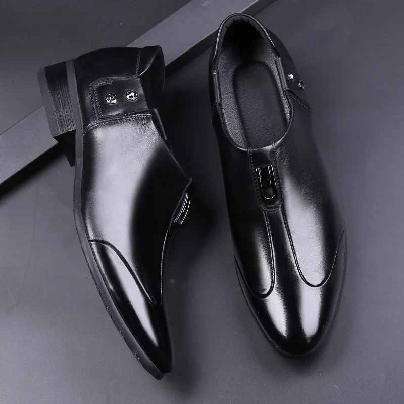 Men'S Fashion Breathable Low Top Pu Leather Shoes