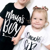 (Buy 1 Get 1) Children Kids Baby Fashion Boys Girls Short Sleeve Daddy'S Mama'S Letter Print T-Shirt