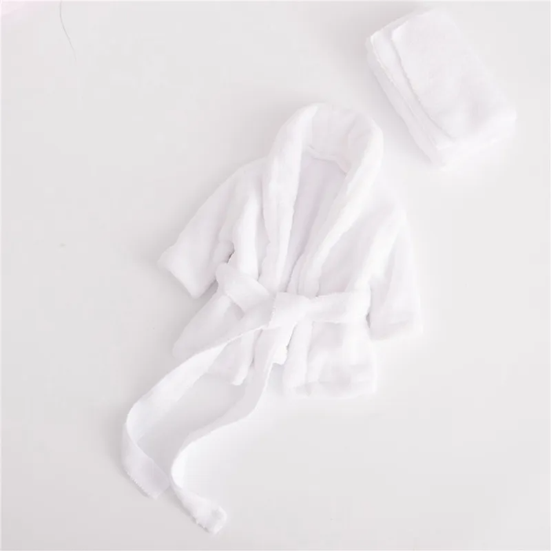 Newborn Photography Solid Color Thickened Bathrobe And Towel Set