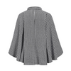 Women Creative Houndstooth Print Knotted Cloak Loose Coat