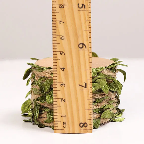 (Buy 1 Get 1) 5m Simulation Green Leaves Weaving Hemp Rope DIY Ornament