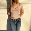 Fashion Edgy Summer U-Neck Short T-Shirt Crop Top Women
