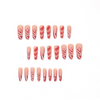 ( Buy 1 Get 2 ) Women Fashion Christmas Flame Snowflake Wearable False Nails