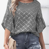 Summer Casual Women Loose Ruffled Sleeve Round Neck Blouse