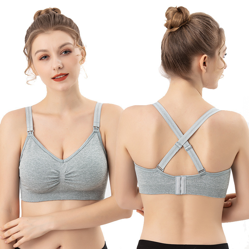 Pregnant Women'S Front Buckle No Steel Ring Push Up Breastfeeding Underwear