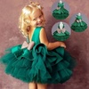 Kids Toddler Girls Fashion Party Cute Sweet Solid Color Sequins Bow Pleated Sleeveless Mesh Party Tutu Dress