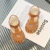 Children Kids Baby Fashion Girls Soft Bottom Hollow Heart Velcro Sandals Shoes