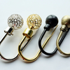 (Buy 1 Get 1)  European Classical Curtain Decoration Fashion Hollow Round Head Curtain Hook Without Ball Straps