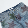 Women Fashion Street Hip-Hop Wide-Leg Five-Pointed Star Full Printed Straight Jeans
