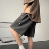 Men'S Fashion Mid-Waist Micro-Elastic Loose Denim Shorts