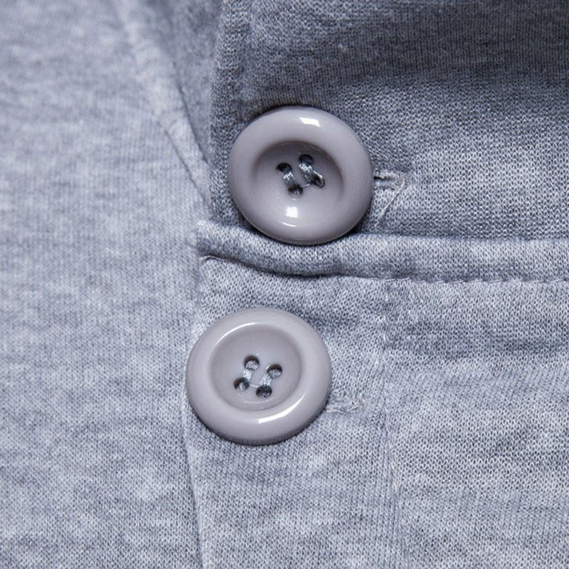 Fashion Style Men Cotton Long Sleeves Solid Color Special Design Button Coat