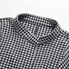 Women Creative Houndstooth Print Knotted Cloak Loose Coat