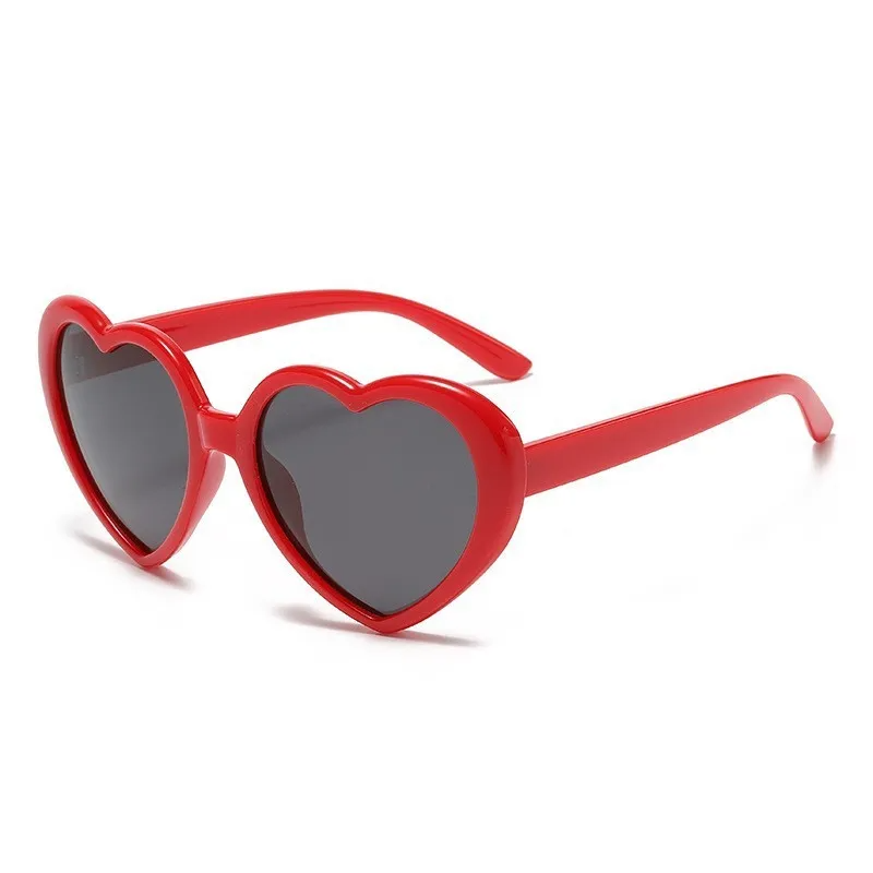 (Buy 1 Get 1) Kids Unisex Fashion Casual Cute Heart Frame Candy Color Sunglasses