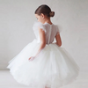 Kids Toddler Big Girls Fashion Party Cute Sweet Solid Color Pleated Sleeveless Mesh Party Tutu Dress