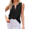 Women'S Casual Solid Color V-Neck Loose Tank Top