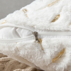 Fashionable Simple Short Plush Bronzing Feather Home Sofa Cushion Cover