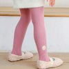 Girl Fashion Daisy Embroidery Knitted Pantyhose