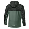 Men Spring Autumn Fashion Casual Sports Color Matching Zipper Turtle Neck Long Sleeve Plus Size Hooded Jacket