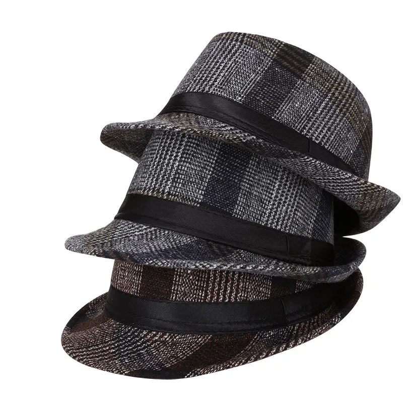 (Buy 1 Get 2) Men Classic Plaid Printed All-Match Fedora Hat