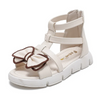 Children Kids Baby Fashion Girls Bowknot Princess Zipper Sandals Shoes