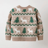 Kids Toddler Boys Girls Fashion Casual Cute Christmas Deer Round Neck Long Sleeve Knitwear Sweater