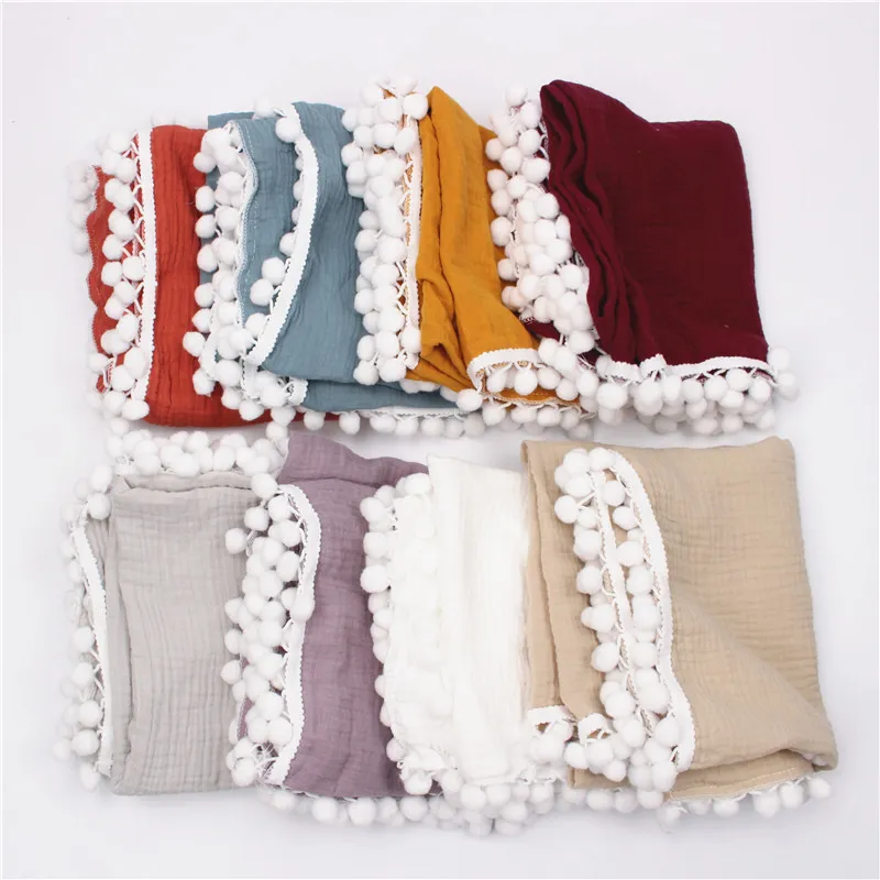 Toddlers Newborn Baby Fashion Tassel Blanket Swaddle Wrap Towel