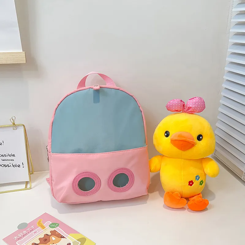 Children Kids Baby Fashion Boys Girls Cartoon Duck Doll Plushtoy Backpack School Bag