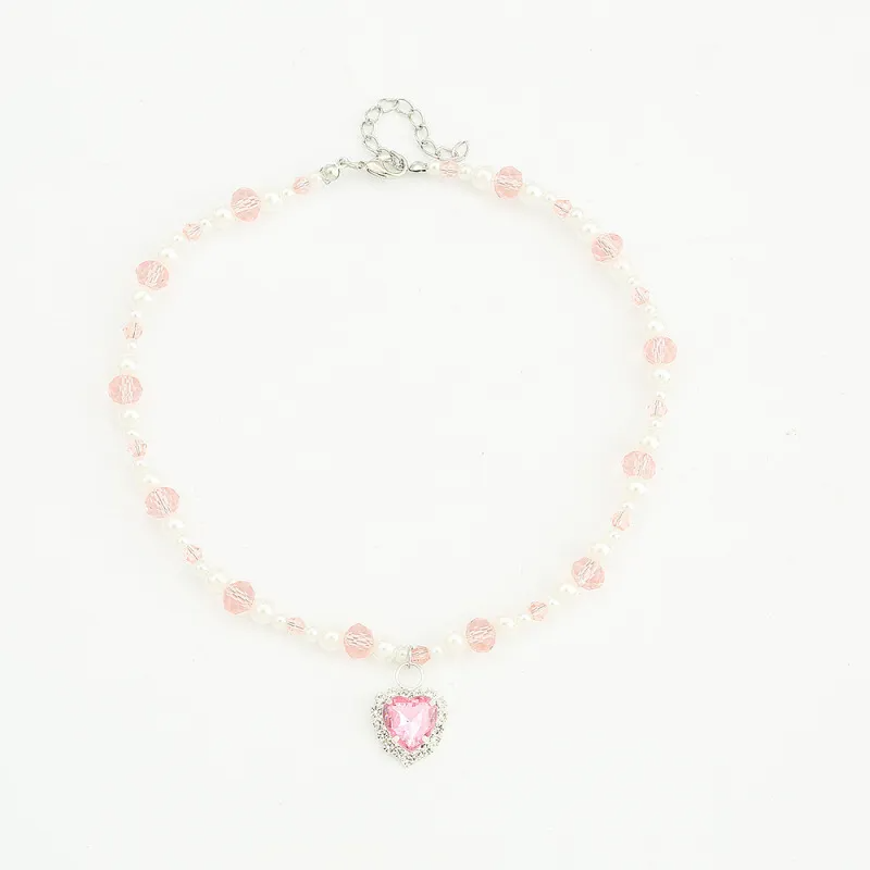 (Buy 1 Get 2) Children Kids Baby Fashion Girls Heart Rhinestones Bead Necklace