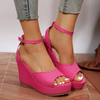 Women Fashion Casual Plus Size Open Toe Thick-Soled Platform Sandals